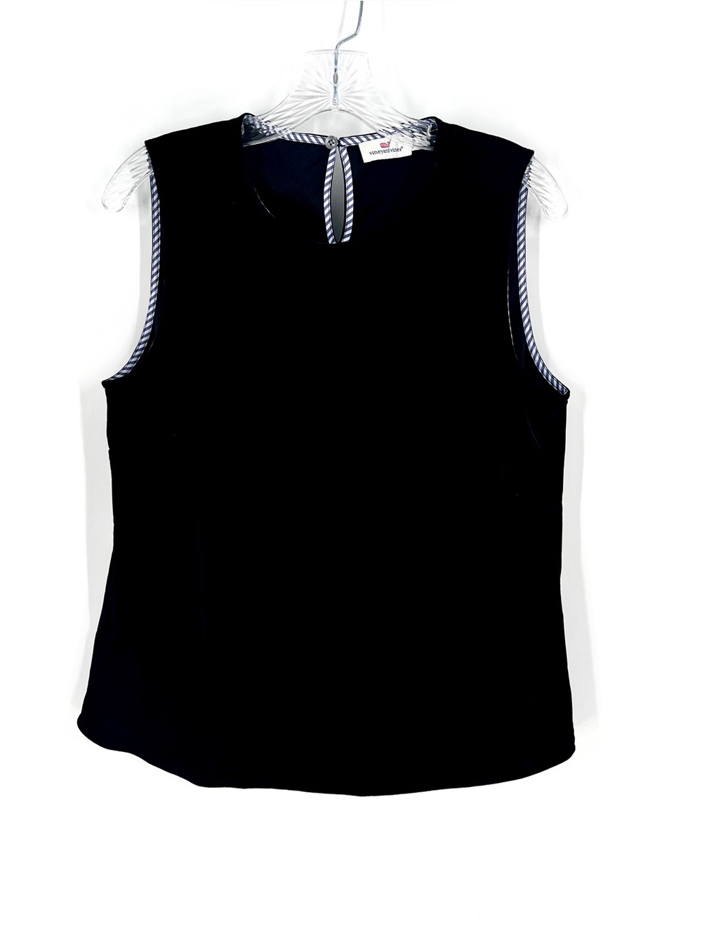 Vineyard Vines Sleeveless Black Velvet Top Size M